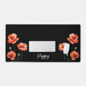 Aquarelle Populaire Fleur Art Nom Floral Desk Mat (Clavier et souris)