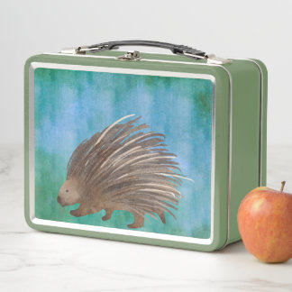 Aquarelle Porcupine Métal Lunchbox
