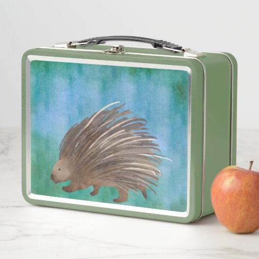 Aquarelle Porcupine Métal Lunchbox (En situation)