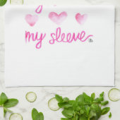 Aquarelle Porter le coeur sur la serviette de cuis (Plié)