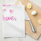 Aquarelle Porter le coeur sur la serviette de cuis (Quart Plié)