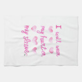 Aquarelle Porter le coeur sur la serviette de cuis (Horizontal)