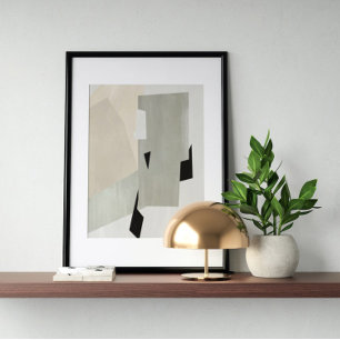 Aquarelle poster Abstrait Art moderne géométrique