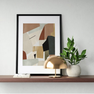 Aquarelle poster Abstrait Art moderne géométrique