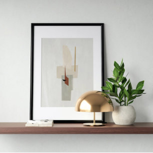 Aquarelle poster Abstrait Art moderne géométrique