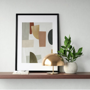 Aquarelle poster Abstrait Art moderne géométrique