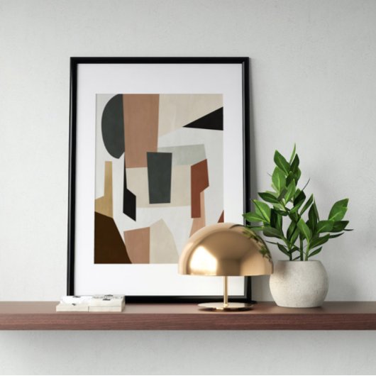 Aquarelle poster Abstrait Art moderne géométrique