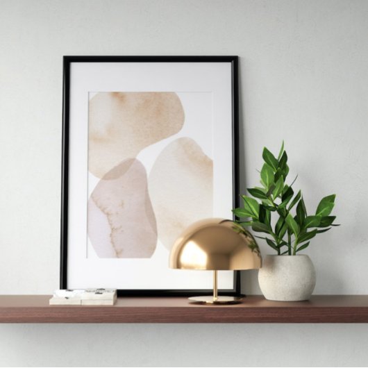 Aquarelle poster Abstrait Art moderne géométrique