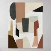 Aquarelle poster Abstrait Art moderne géométrique (Devant)