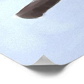 Aquarelle Poster de poulet à capuchon noir Imprime (Coin)