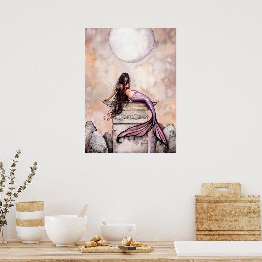 Aquarelle Poster de sirène Imprimer par Molly Harr (Cuisine)