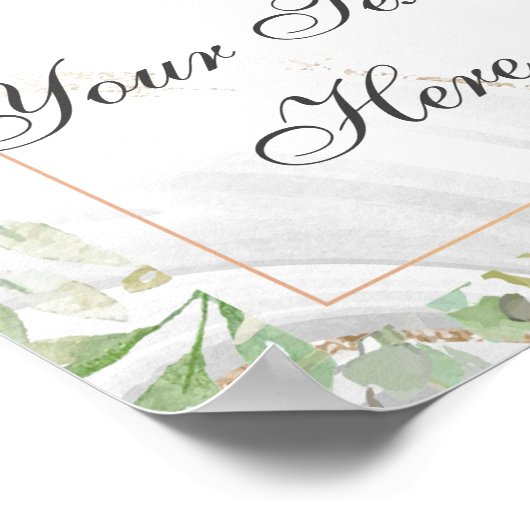 Aquarelle Poster texte personnalisé (Coin)