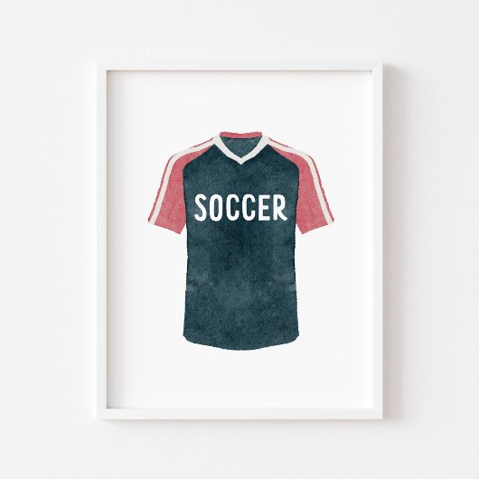 Aquarelle poster uniforme vintage soccer