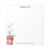 Aquarelle Poted Fig Tree Cher Dieu Bloc-notes (Devant)