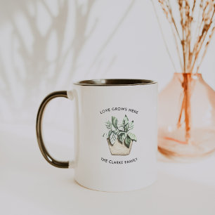 Aquarelle Poted Plante Personnalisé Café Mug