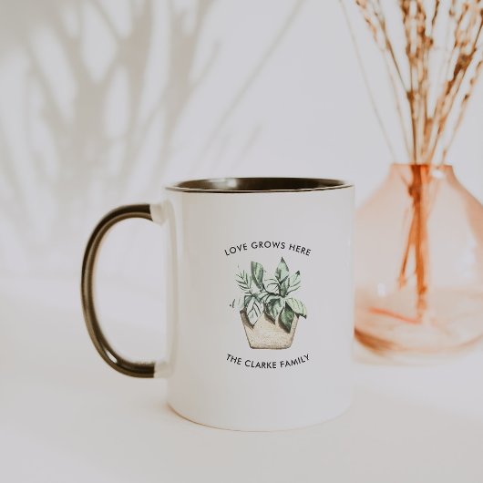 Aquarelle Poted Plante Personnalisé Café Mug