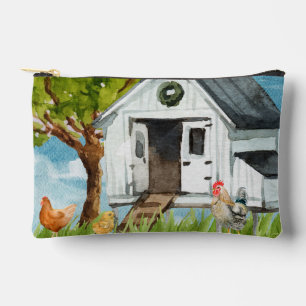 "Aquarelle Poulet Coop Imprimé Coupe Sac à coudre