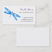 Aquarelle pourpre bleue des cartes de visite | de (Devant / Derrière)