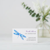 Aquarelle pourpre bleue des cartes de visite | de (Debout devant)