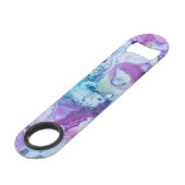 Aquarelle pourpre bleue violette moderne abstraite (Dos Angle)