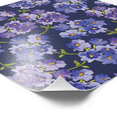 Aquarelle pourpre fleurit Floral Photo Impression (Coin)