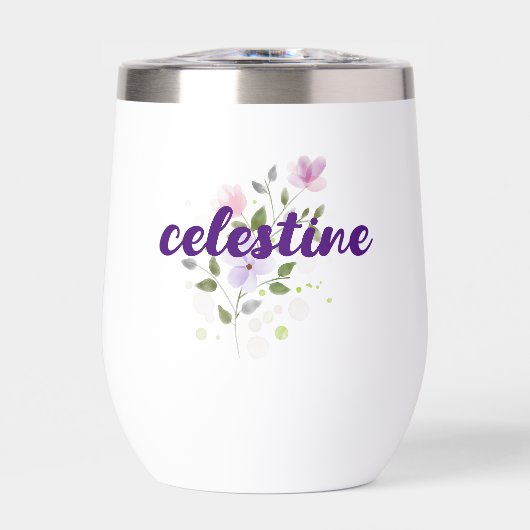 Aquarelle pourpre Nom Fleurs du pays (Avant)