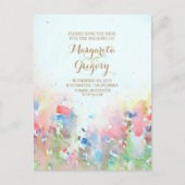 aquarelle pré enregistrer la date cartes postales (Devant)