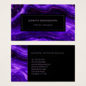 Aquarelle professionnelle moderne Agate Géode viol (Devant & derrière)