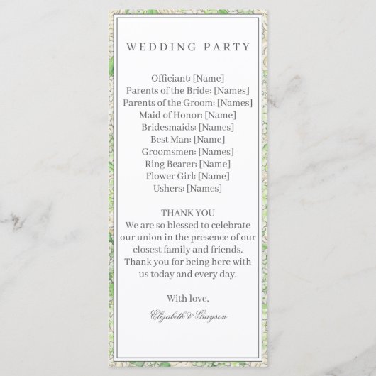 Aquarelle Programme de crête d'Hydrangée verte et  (Dos)