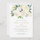 Aquarelle Pure Amour Faire-part de mariage Floral  (Devant)