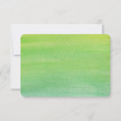 Aquarelle Pure Amour Mariage RSVP / Émeraude de ch (Dos)