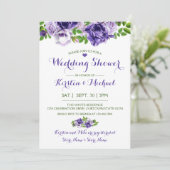 Aquarelle Purp Floral | Invitation Wedding shower (Debout devant)