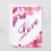 Aquarelle Purple Coral rose Invitations de mariage (Dos)