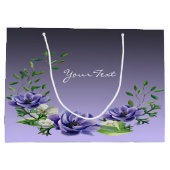 Aquarelle Purple Fleurs Sac cadeau (Dos)