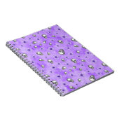 Aquarelle Purple Floral Crâne Note livre (Côté Droit)