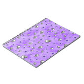 Aquarelle Purple Floral Crâne Note livre (Côté gauche)