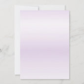 Aquarelle Purple Floral Douche nuptiale Invitation (Dos)