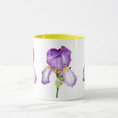 Aquarelle Purple Iris Mug botanique (Centre)
