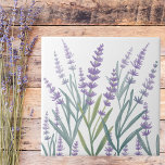 Aquarelle Purple Lavande Florale<br><div class="desc">Apportez la beauté estivale chez vous avec notre aquarelle Lavande violette carreaux en céramique florale. Une touche de charme nature pour votre espace !</div>