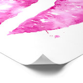 Aquarelle Purple Mouth Valentine Poster (Coin)