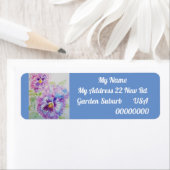 Aquarelle Purple Pansy Retourner les étiquettes d' (En situation)