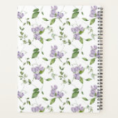 Aquarelle Purple Sweet Pea Flowers Planner (Dos)