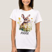 Aquarelle Rabbit Dandelion personnalisé T-shirt (Devant)