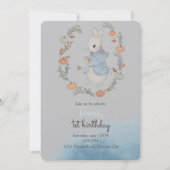 Aquarelle Rabbit Peter en automne Invitation (Devant)