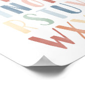 Aquarelle Rainbow Alphabet Classroom Poster (Coin)