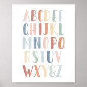 Aquarelle Rainbow Alphabet Classroom Poster (Devant)