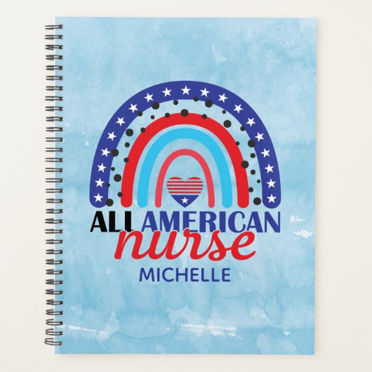 Aquarelle Rainbow Blue American Nurse (Devant)