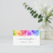 Aquarelle Rainbow Girl Carte de visite (Debout devant)