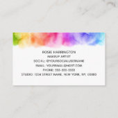 Aquarelle Rainbow Girl Carte de visite (Dos)