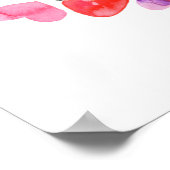 Aquarelle Rainbow Heart Poster (Coin)